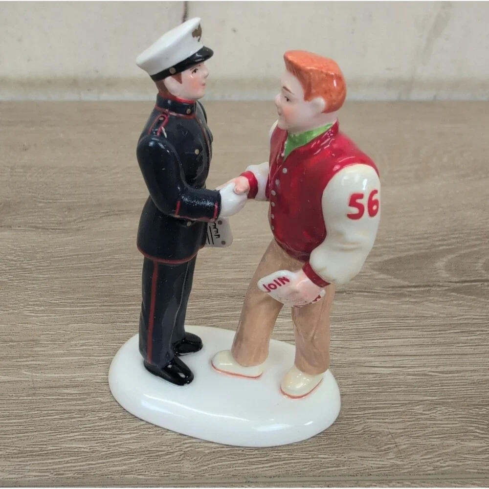 Dept 56 The Snow Village 55153 Congratulations Recruit Marine Christmas *Read*